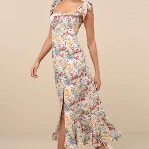 Lulus Floral Sleeveless Maxi Dress
